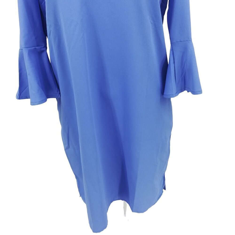 Coolibar Sun Protection UPF 50+ Blue Dress Coverup Size S Bell Sleeve Shift - Picture 9 of 15